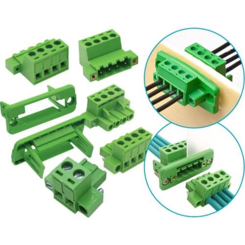 1set 2EDGW 2EDG Through-wall welding-free butt 2EDGWC 5.08mm flanged fixed panel 2P 3P 4P 5P 6P 7P 8P 9P 10P 12P terminal