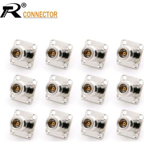 12/50/100pcs N Female jack To SMA Female jack Flange Panel Mount RF Connector Adapter