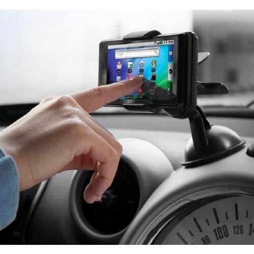 2Pcs/lot 360 Degree Rotation Adjustable Windshield Mount Stand ABS Sucker Holder Bracket for Car Phones GPS Navigation