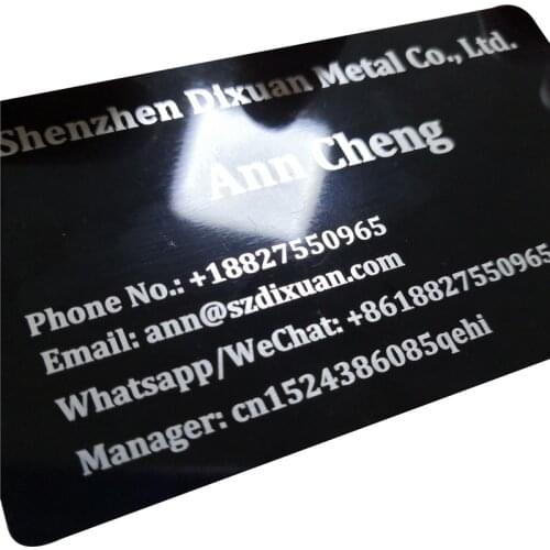 50Pcs 11 Colors Optional DIY Logo Laser Marking Engraving Accessories Aluminum Metal Smooth Office Business Name Card Blank
