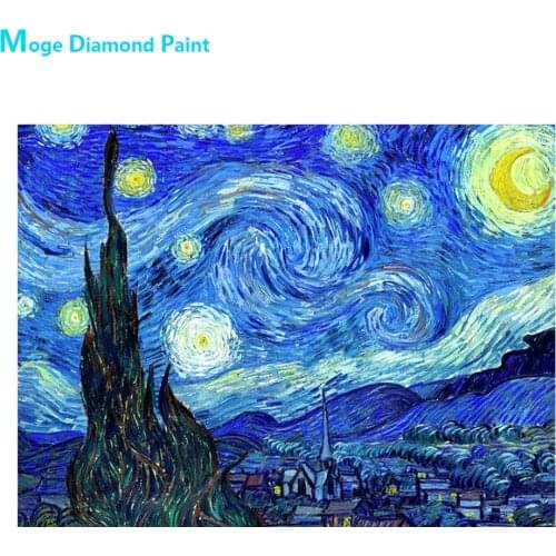 Abstract Starry Sky Landscape Diamond Painting Round Full Drill Nouveaute DIY Mosaic Embroidery 5D Cross Stitch Scenic Pattern