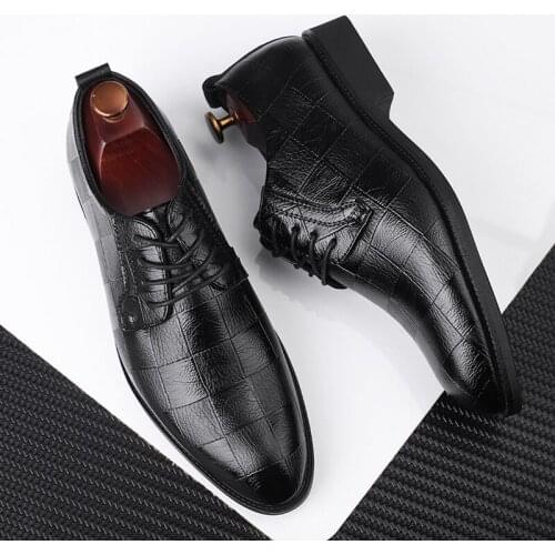 Мужские кожаные туфли Akexiya China At AliExpress