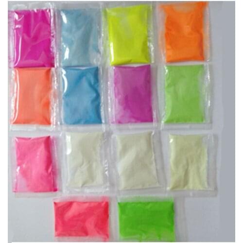 D5QC 14 Colors Acrylic Paint Glow in the Dark gold Glowing paint Luminous Pigment Fluorescent Powder painting for Nail Art