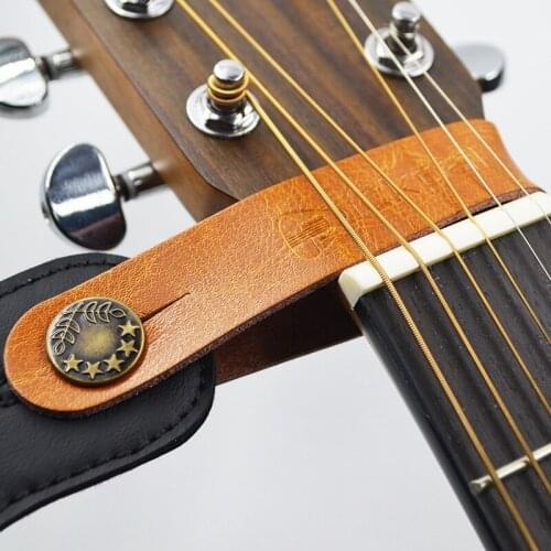 PICKPAL Acoustic Guitar / Electric Guitar Leather Guitar Neck With Guitar Strap Piano Head Lock String Guitar Accessories