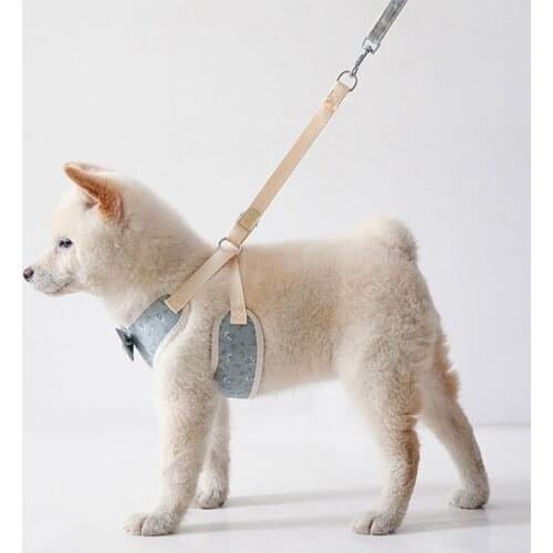 Beautiful Dog Cat Bowknot Harness and Leash Set Mesh Pet Puppy Harness Lead Cat Collar Clothes Vest for Dogs Kitten Pet Supplies