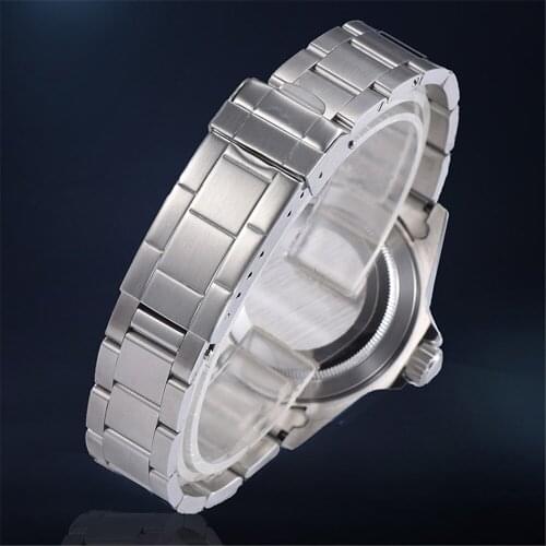 Green Luminous Men Fashion 39.5MM 316L Watch Case for NH35 Movement Mechanical Watch