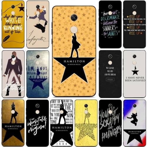 Yinuoda Hamilton Musical Lyrics Phone Case for RedMi note 4 5 7 8 9 pro 8T 5A 4X case
