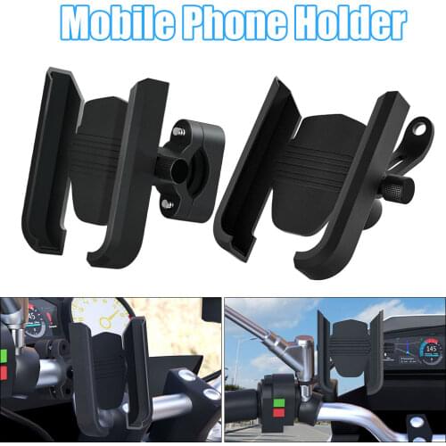 Motorcycle Phone Holder Shockproof Bike Mobile Cellphone Bracket Bike Handlebar Clip Stand For Cycling Handlebar/Rearview Mirror