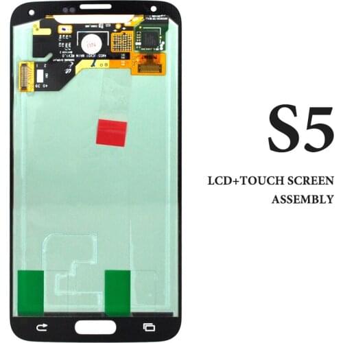 For Samsung S5 LCD AMOLED Digitizer Assembly White Black Display Touch Screen For S5 LCD