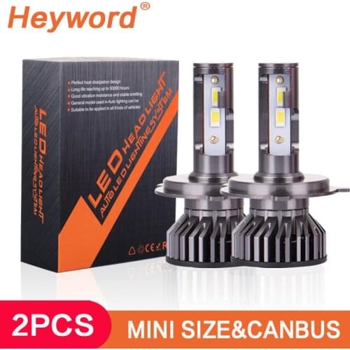 Heyword Car Headlight H4 H7 24000LM 12V LED Bulb 9005 9006 H1 H3 6500K 3570 Styling Auto Headlamp Fog Light Bulbs