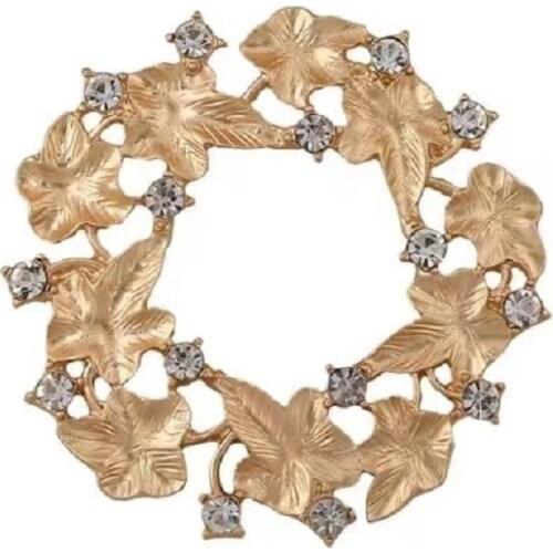 Garland of vine of leaf of plant of euramerican vogue new style insets coat of brooch of brooch of brooch of gold temperament re