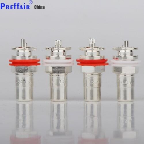 Hot Sale 8Pcs RS3006 Silver Plated RCA Phono Chassis Panel Mount Female Socket Adapter