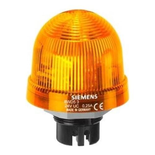 8WD5300-1AD 8WD53001AD Integrated signal lamp, continuous light, yellow, 12-230 V AC/DC, Diameter 70 mm