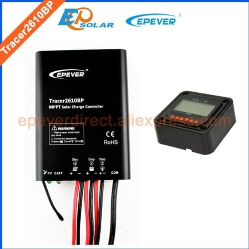 12V 24V battery auto work solar charger controller Tracer2610BP 10A 10amps EPEVER MT50 meter remote.not for lithium Battery