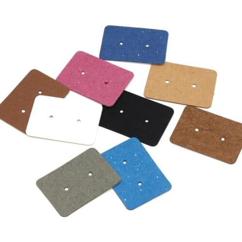 Hotsale 100Pcs/Lot 2.5x3.5CM Earrings Display Fashion Colorful Jewelry Card Organizer DIY handmade Earring Stud Packing Cards