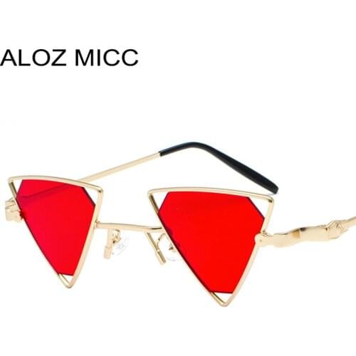 ALOZ MICC Fashion Triangle Sunglasses Women Men Vintage Metal Small Frame Sun Glasses Female Shades UV400 Q448
