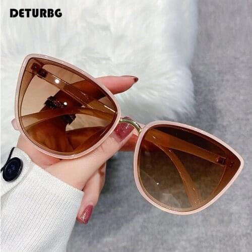 Fashion Cat Eye Sunglasses With Metal Surrounded Womens Luxury Oversized Eyewear Pink Mirror Shades for Women UV400 SG082
