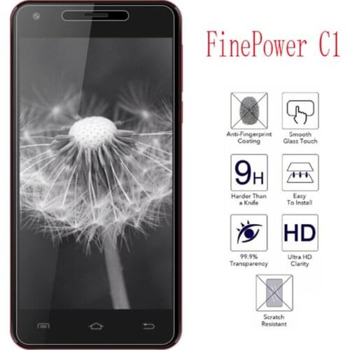NEW Ultra-thin New For FinePower C1 Tempered Glass Screen Protector Premium Front Clear Protective Film Cover case