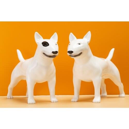 Solid Realistic Bull terrier Entrance Color Painted Simple Creative Room Entrance Wine Cabinet Office Decorations Resin Crafts