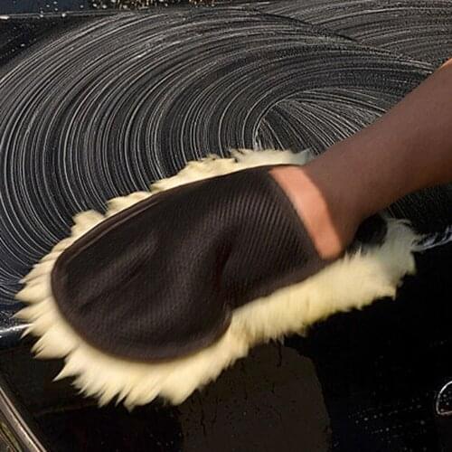 1pc Car Window Cleaning Soft Wool Car Wash Cleaning Glove gloves Car Motorcycle brush Washer for Car Care Cleaning tool