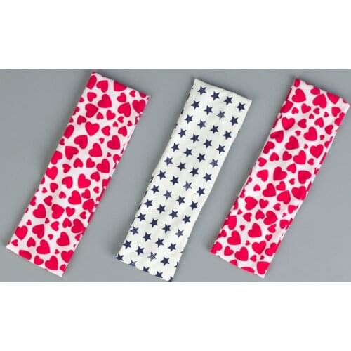 New Baby Girls Star Love Print Headband Headwear Toddler Elastic Flat Cotton Hairband Kid Fashion Turban Unisex Hair Accessories