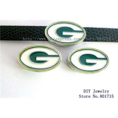 Slide charms 50pcs wholesales Internal Dia.:8mm Can through 8mm band pet collar key chain