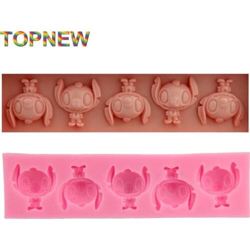 DIY Cake Baking Tools Fondant Silicone Mould Cute Cartoon Animal Styling Chocolate Candy Jelly Mold 1815