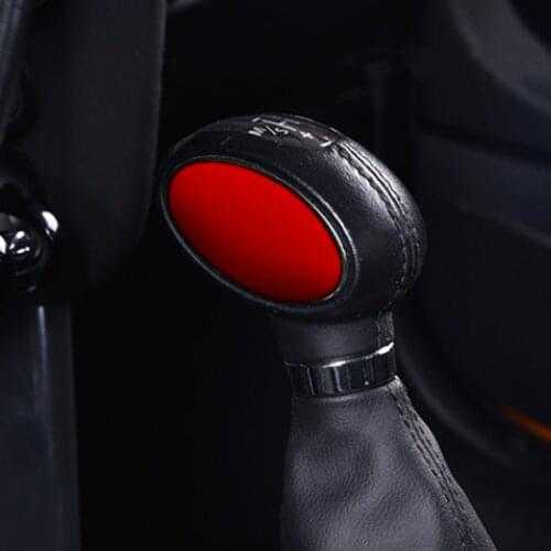 Suede Car Gear Shift Knob Head Frame Cover Trim Sticker Fit For BMW MINI F54/ F55(2015+) F56(2014+) F57(2016+) F60（2017