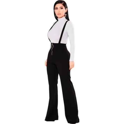 Pantalon Mujer Flat Pants Women 2020 New Arrival Special Offer Mid Loose Vadim Palazzo Pants Free Shipping Waist Big Zipper Bib