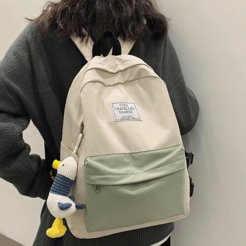 Women Nylon Cute Backpack Student Ladies Waterproof School Bag Girl Luxury Harajuku Backpack Kawaii Female Fashion Bag Brand New