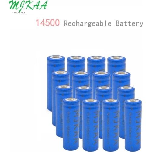MJKAA 10-20Pcs 14500 Battery 3.7V Li-ion Rechargeable Battery Super High Quality Original Batteries for flashlight