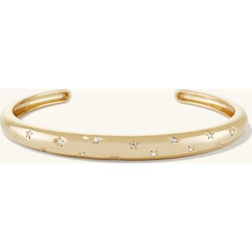 2020 Hot New Punk Fashion Adjustable Crystal Miami Boho Thick Gold Color Opening Bracelet For Women Jewelry Gift