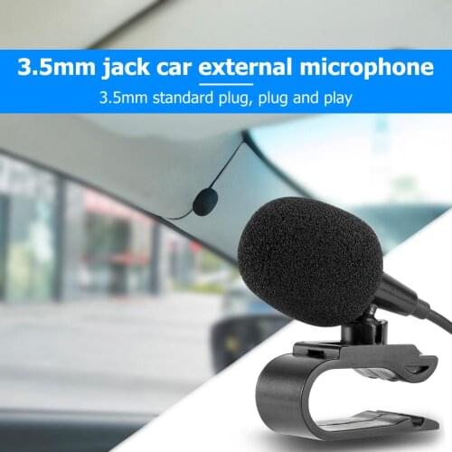 3.5 mm Stereo Jack Mini Car Audio Microphone External Mic for Car DVD GPS Player Radio Audio Microphone With Clip