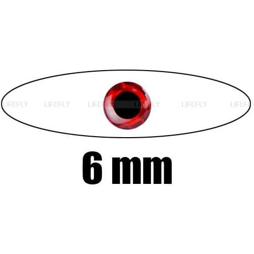 6mm 3D Red / Wholesale 1100 Soft Molded 3D Holographic Fish Eyes, Fly Tying, Jig, Lure