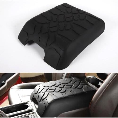 Car Armrest Storage Box Pad Silicone Cover Accessory for Ford F150 2015 Up Interior Car Molding