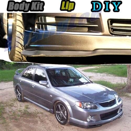 Car Bumper Lip Front Spoiler Skirt Deflector For Mazda 323 Familia Allegro Areis Protege Etude Modified Body Kit VIP Hella Flush
