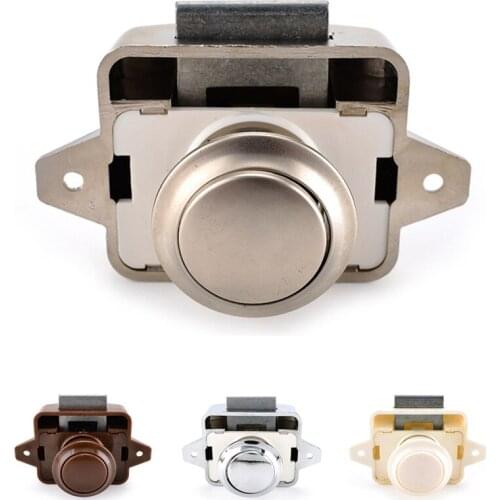 Camper Car Push Lock RV Caravan Boat Motor Home Cabinet Drawer Latch Button Locks Furniture Hardware
