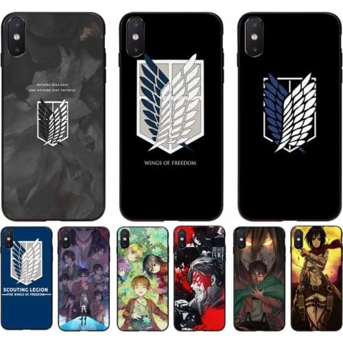 Yinuoda attack on titan DIY Printing Phone Case cover Shell For iPhone 11 8 7 6 6S Plus X XS MAX 5 5S SE 2020 XR 11 pro Cover