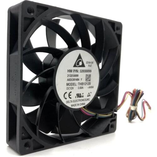 Delta 12CM 12025 high- speed winds of fan 12V 3A THB1212B double ball 120*120*25mm