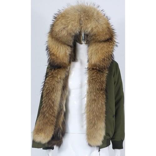 MENINA BONITA 2021 men bomber waterproof winter jacket natural real raccoon fox fur coat collar hooded thick streetwear luxury