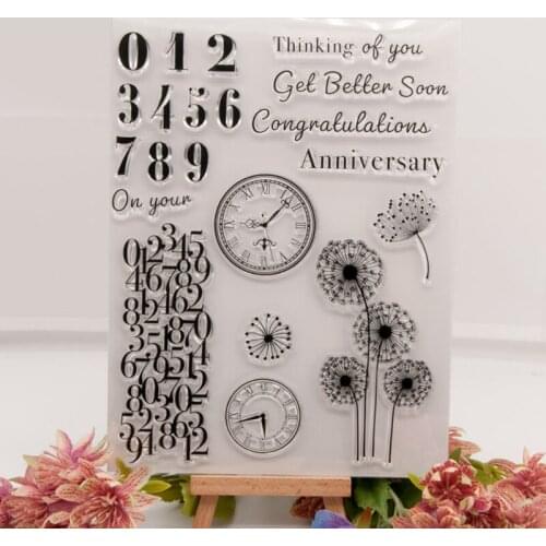 Dandelion Transparent Clear Silicone Stamp Seal DIY Scrapbook Rubber Hand Account Photo Album Diary Decor Reusable 15.5*20.5cm