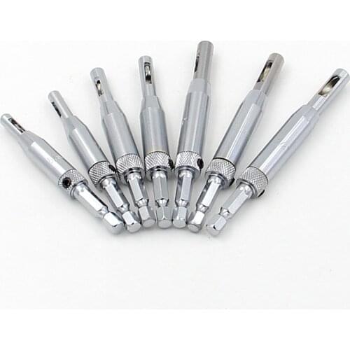 Door and window hinge opener woodworking drilling hexagonal drill positioning special-shaped drilling set tool