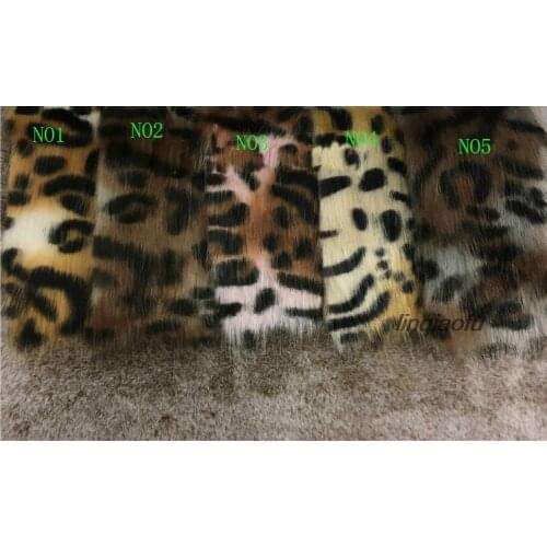 3CM shiny mink fur printed tiger skin faux fur fabric, tiger pattern plush clothing plush fabric