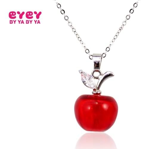 1PC 18X12MM Cute Apple Muano bottle Necklace with diffuser hole Perfume Bottle Necklace Perfumes and fragrances for women