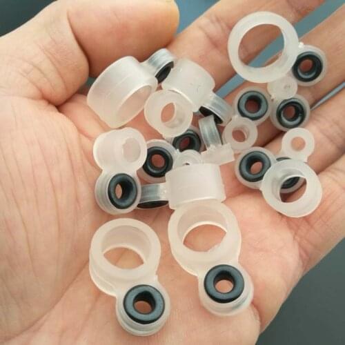 Shared With Fish 1Set/Bag 14PCS Fishing Rod Line Ring Ceramics Eye DIY Fish Wire Guide Silicone Ring Different Size