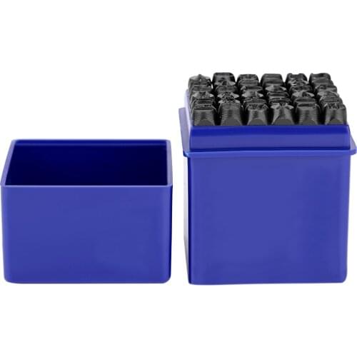 36pcs 6mm Carbon Steel Number/Capital Letter Stamp Punch Set for Metal Wood Leather Plastic