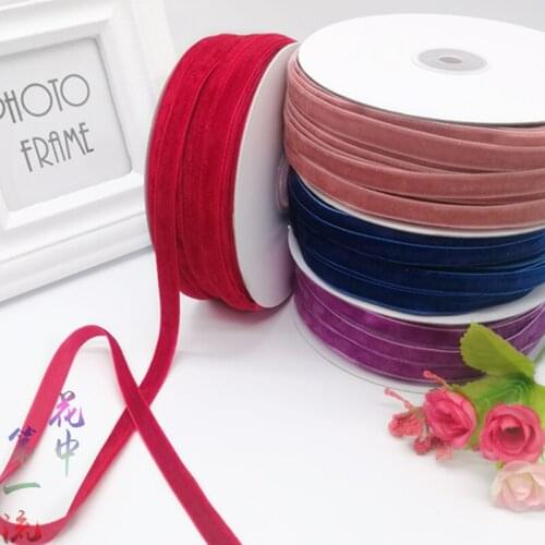 50 Yards / Batch 1CM solid color DIY explosion models polyester velvet ribbon ribbon ribbon hairpin headband decoration accessor