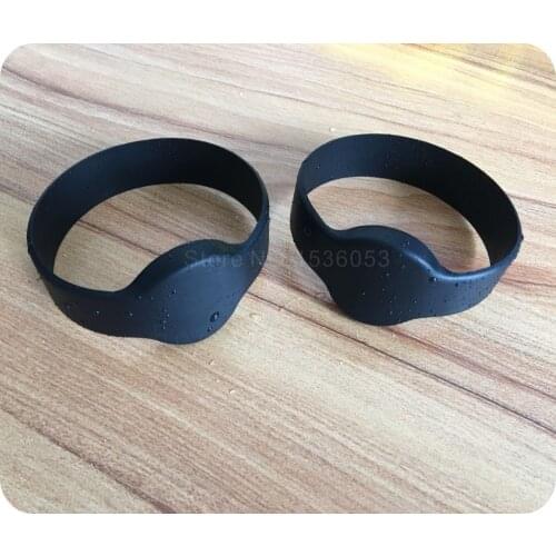 125khz EM4100 TK4100 Wristband RFID Bracelet ID Card Silicone RFID Band Read Only No Printed Black