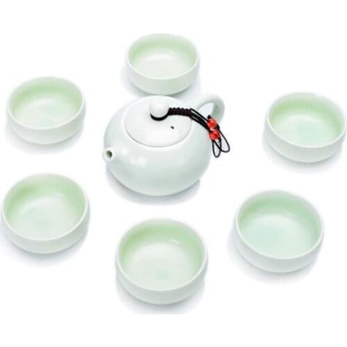 7 Pcs Tea Set For Women Men Drinkware Luxury Chinese Kung Fu Tea Set White Ceramic Home Family Porcelain Teapot Set 12 Style