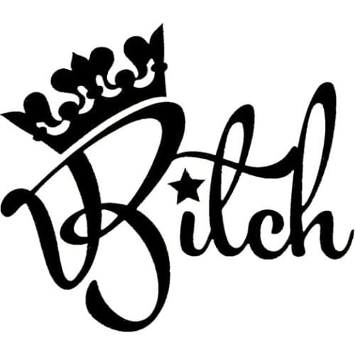 Dawasaru Funny Queen Car Stickers Waterproof Sunscreen Decals Auto Motorcycle Truck Laptop Suitcase Decoration PVC,15cm*13cm